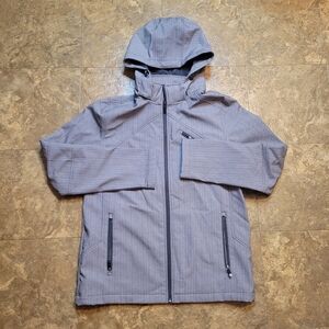 BKE Sport Riley Jacket Mens Large L Gray Full Zip Hooded Pockets Lined